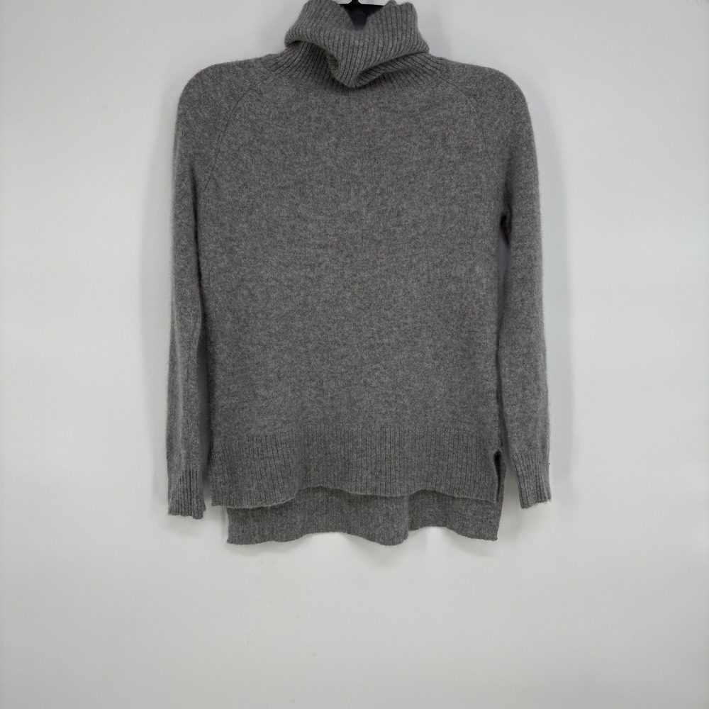 41 Hawthorne Womens Cashmere Turtleneck Sweater Small Gray Minimal Capsule Paris
